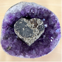 Shungite with Pyrite Heart