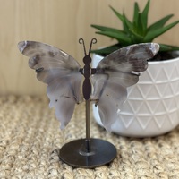 Black Lace Agate Butterfly