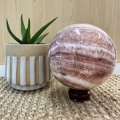 Rhodochrosite Sphere