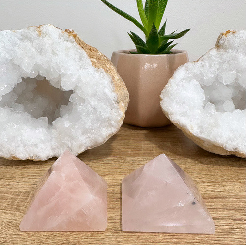 Rose Quartz Pyramid #002